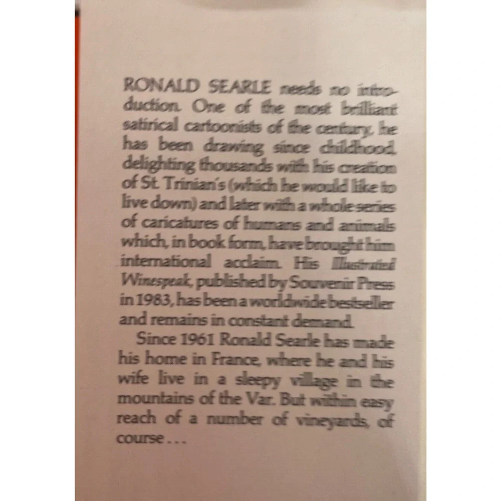 Something in the Cellar: Ronald Searle's Wonderful World of Wine By Ronald Sear